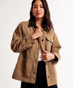 Abercrombie Women's Workwear Cotton Brown Jacket