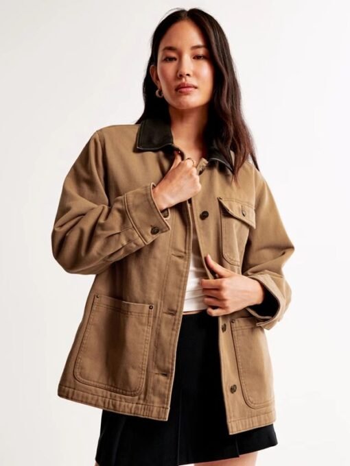 Abercrombie Women's Workwear Cotton Brown Jacket