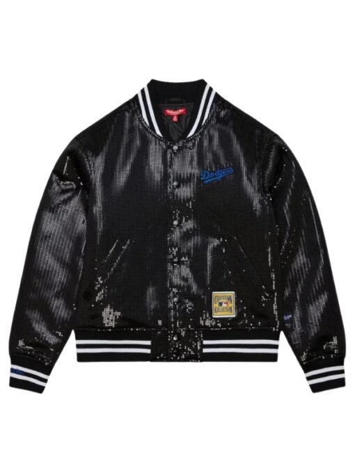 Los Angeles Dodgers Black Sequin Varsity Jacket
