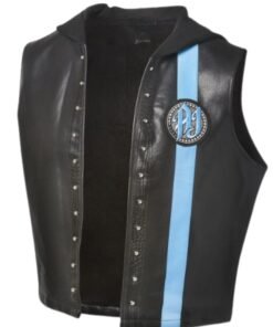 WWE AJ Styles Blue Leather Vest