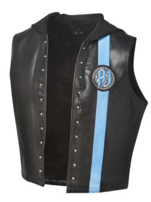 WWE AJ Styles Blue Leather Vest