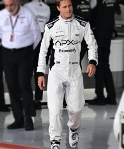 Brad Pitt F1 White & Black Racer Jumpsuit