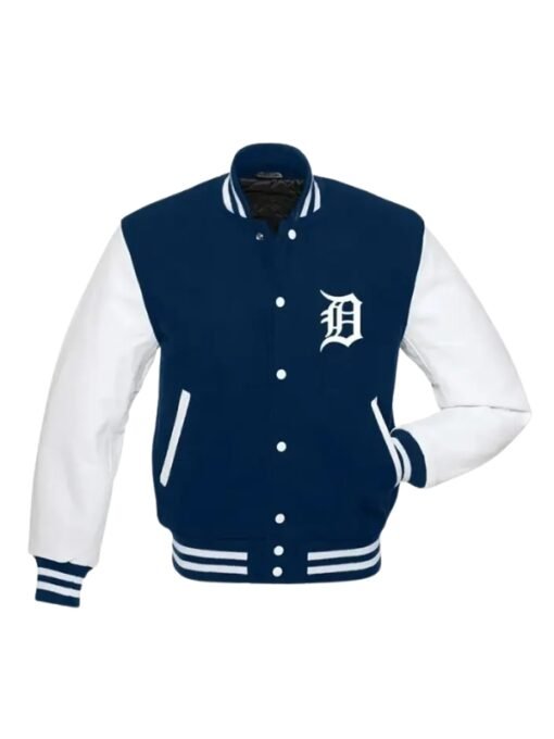 Detroit Tigers MLB Letterman Blue & White Jacket