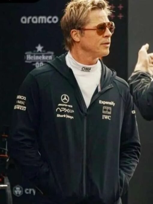 Movie F1 Brad Pitt Black Hoodie