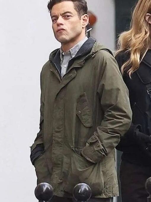 The Amateur Rami Malek Green Hooded Jacket