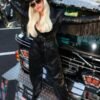 Beyonce Knowles Biker Black Fringe Leather Jacket