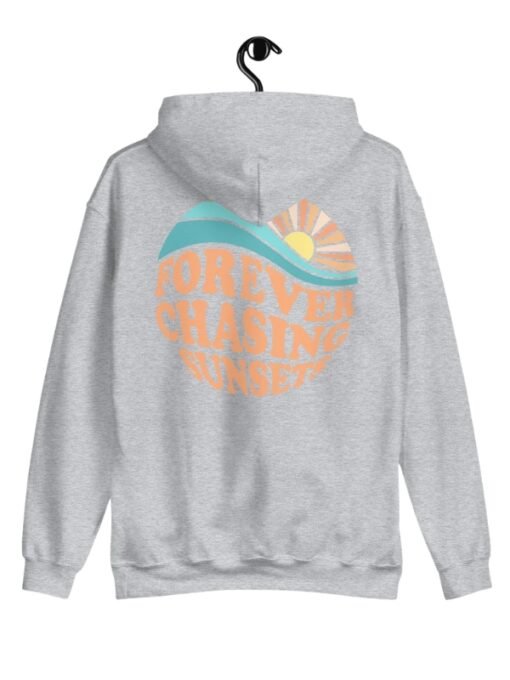 Forever Chasing Sunsets Oversized Sport Grey Hoodie