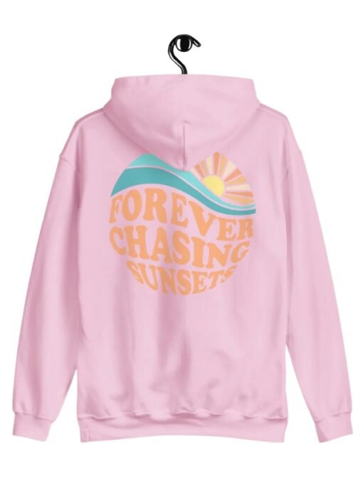 Forever Chasing Sunsets Oversized Light Pink Hoodie