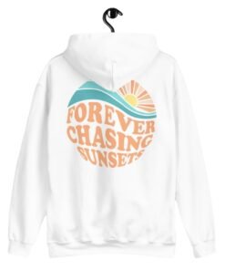 Forever Chasing Sunsets Oversized White Hoodie