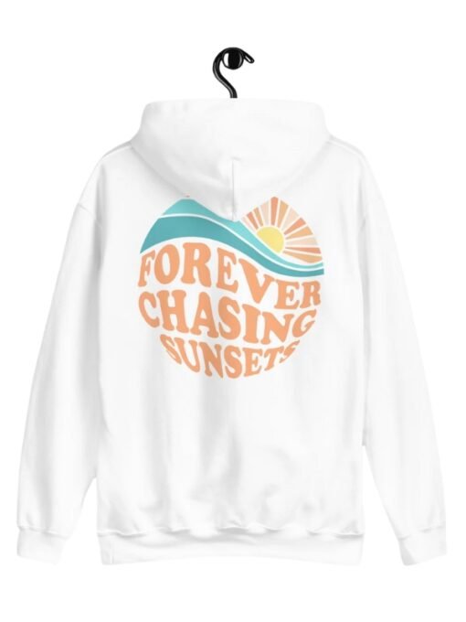 Forever Chasing Sunsets Oversized White Hoodie