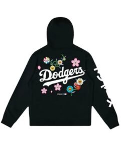 Floral LA Dodgers Black Hoodie