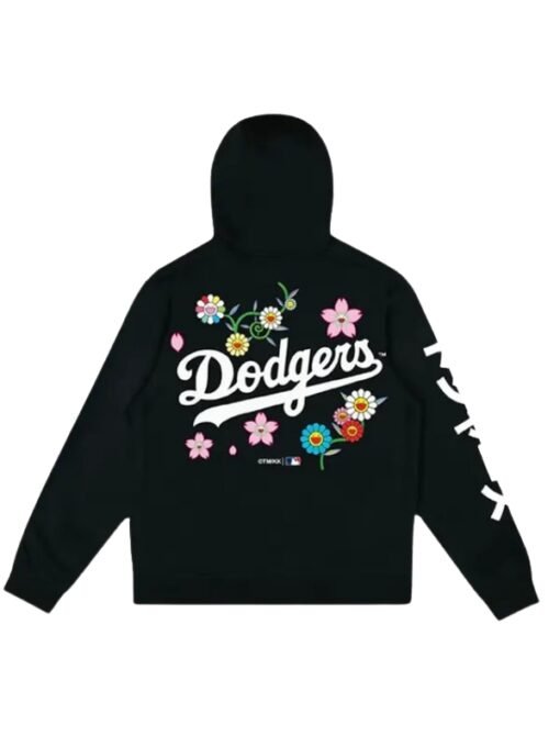 Floral LA Dodgers Black Hoodie