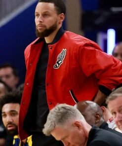 Steph Curry Red Varsity Jacket