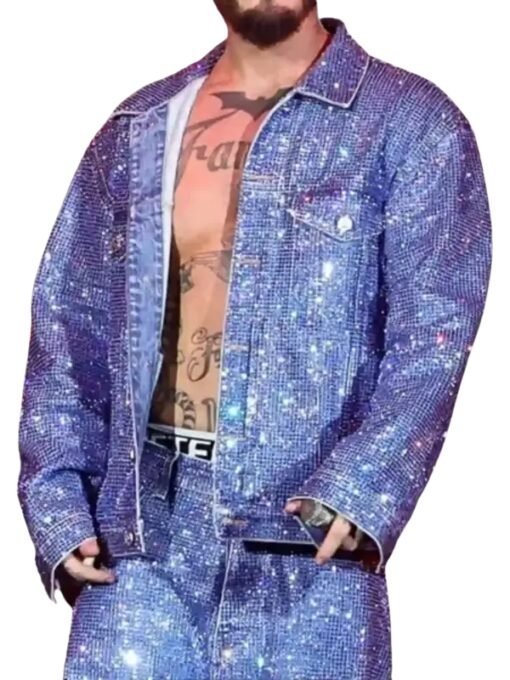 Coachella Sparkly J Balvin Jean Jacket