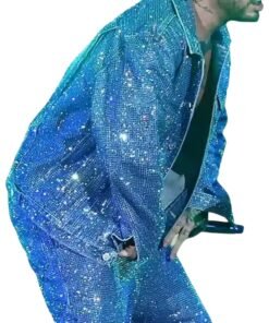 J Balvin Coachella Sparkly Blue Jacket