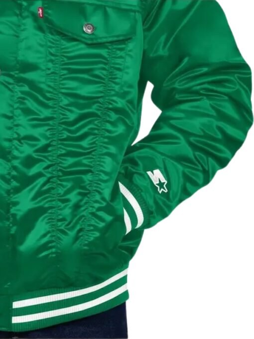 Philadelphia Eagles Trucker Green Satin Jacket