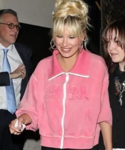 Millie Bobby Afterparty The Electric State Pink Jacket
