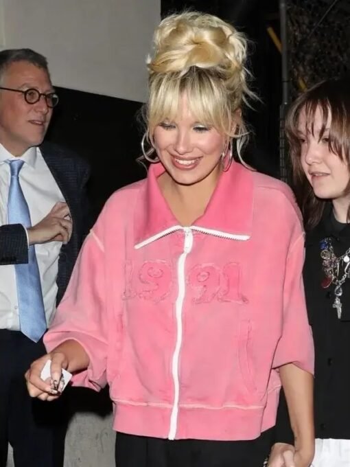 Millie Bobby Afterparty The Electric State Pink Jacket