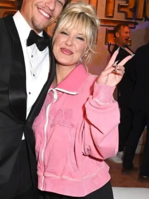 Millie Bobby Afterparty The Electric State Pink Jacket