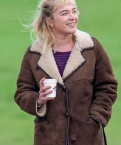 Almut We Live in Time Florence Pugh Brown Jacket