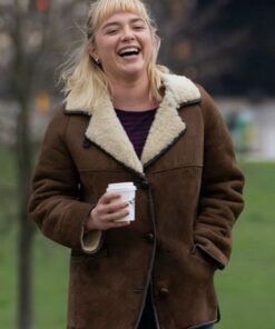 We Live in Time Almut Brown Shearling Jacket
