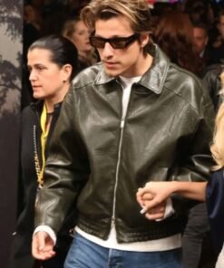 Jake Bongiovi The Electric State Leather Green Jacket