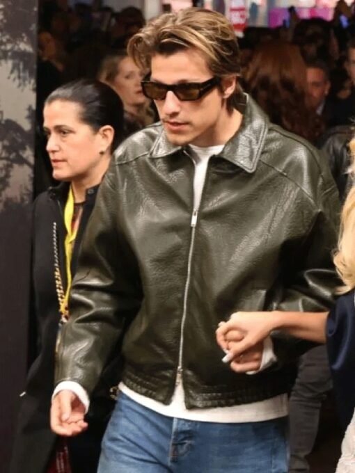 Jake Bongiovi The Electric State Leather Green Jacket