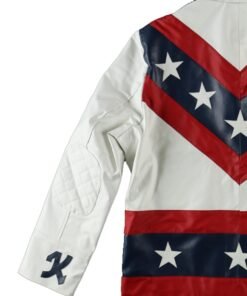 Evel Knievel USA Flag Leather Jacket
