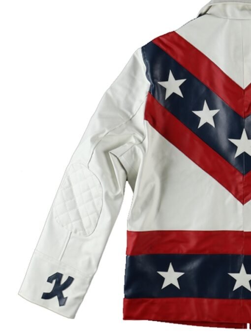 Evel Knievel USA Flag Leather Jacket