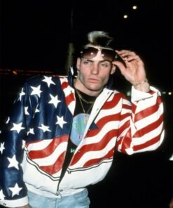 Vanilla Ice American Flag Leather Jacket