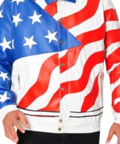 Vanilla Ice American Flag Leather Jacket