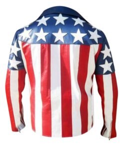 USA Flag Leather Jacket