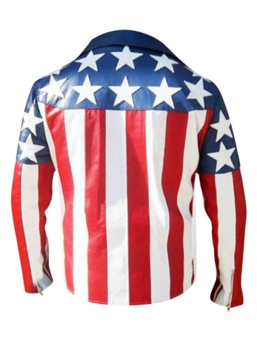 USA Flag Leather Jacket