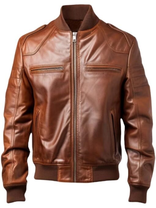 Men’s Aviator 90's Cow hide Real brown Leather Jacket