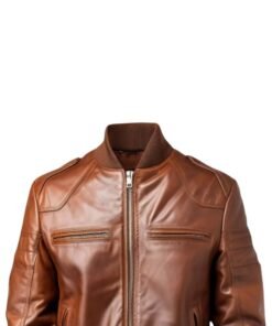 Men’s Aviator 90's Distressed brown Bomber Jacket