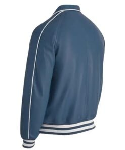 Mens Handmade Sport Wear Vintage Blue Varsity Jacket