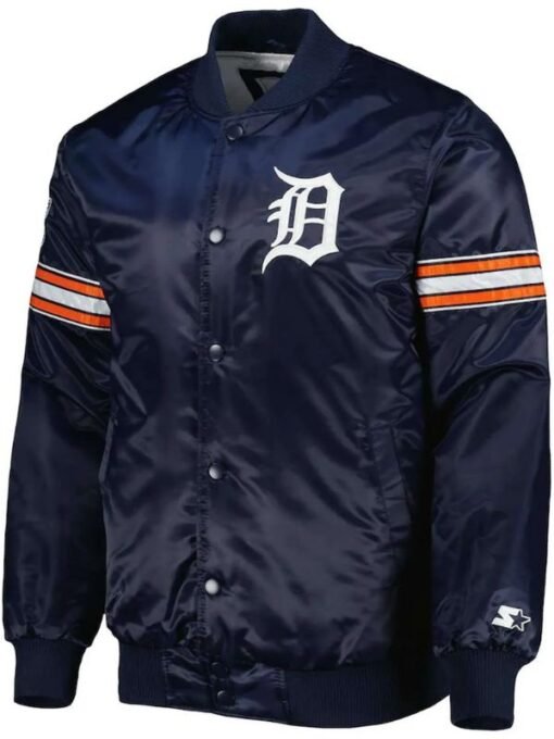 Detroit Tigers Pick & Roll Satin Jacket