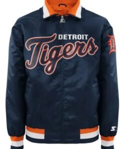 Detroit Tigers Script Satin Jacket
