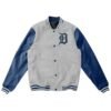 Detroit Tigers Letterman Blue And Grey Jacket