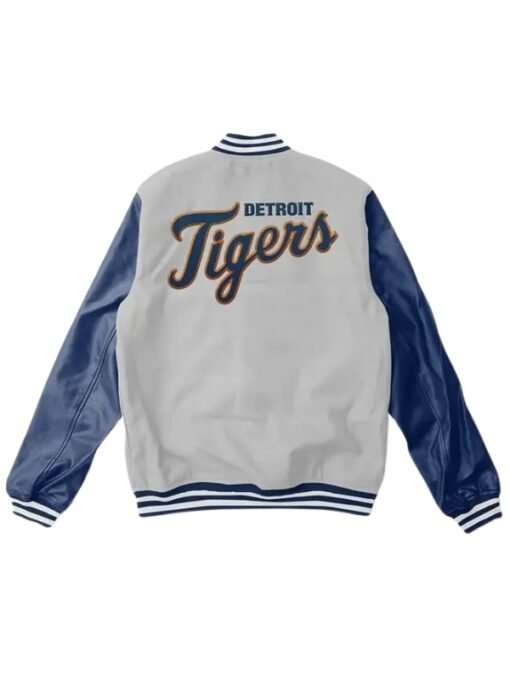 Detroit Tigers Blue & Gray Letterman Jacket