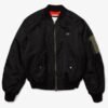 Lacoste Oversized Black Bomber Jacket