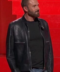 Netflix Tudum Ben Affleck Black Leather Jacket