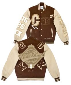 Brown Chris MT Varsity Jacket
