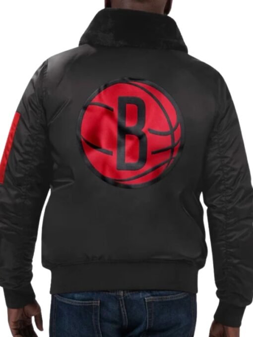 Brooklyn Nets Ty Mopkins Black Satin Jacket