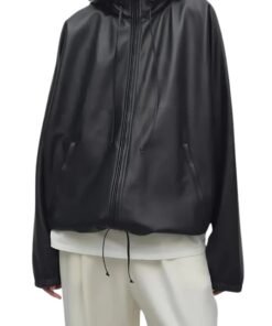 NYC Kendall Jenner Oversized Black Leather Jacket