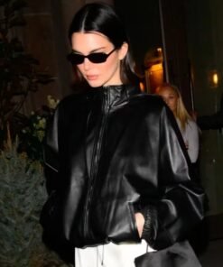 Kendall Jenner NYC Black Leather Jacket