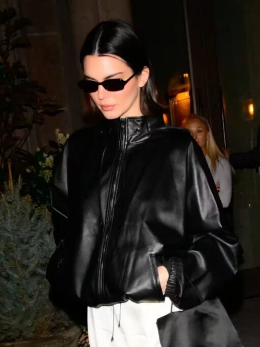 Kendall Jenner NYC Black Leather Jacket