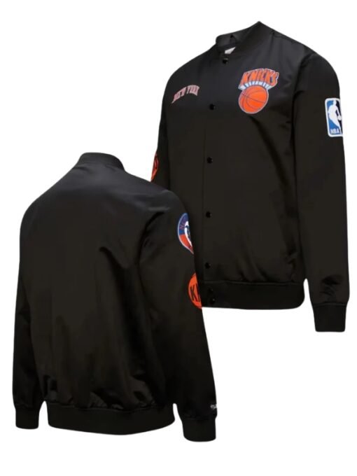 New York Knicks Hardwood Classics Blackout Satin Jacket