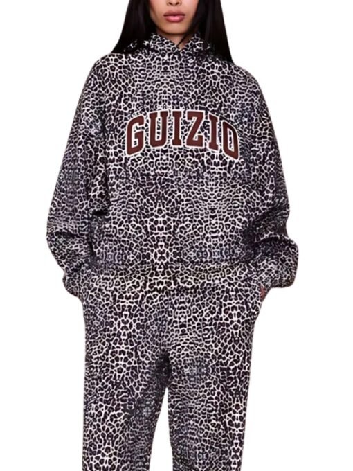 Guizio Cheetah Pullover Hoodie