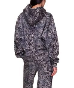 Guizio Cheetah Print Pullover Hoodie